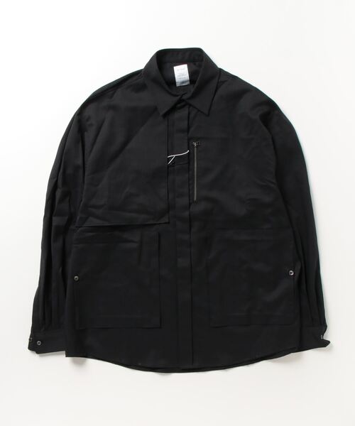 Name.（ネーム）の「STUDIOUS別注 OFF SCALE WOOL CHECK FLY FRONT SHIRT（シャツ/ブラウス・メンズ・ネイビー/ブラック・2）」の2枚目の写真
