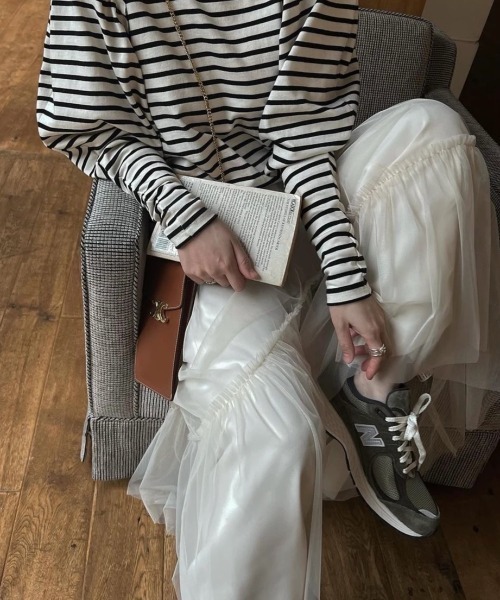 WILLFULLY(ウィルフリー)の「soft tulle tiered airily SK(スカート・レディース・アイボリー・FREE)」の15枚目の写真