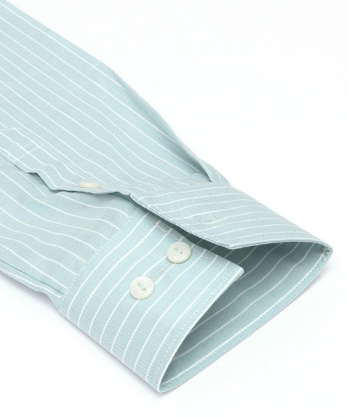 TOKYO SHIRTS（トウキョウシャツ）の「形態安定ノーアイロン オープンカラー 長袖ビジネスワイシャツ（ビジネスシャツ・レディース・ライトグリーン・M/L/S/XL/LL）」の4枚目の写真