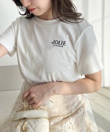one after another NICE CLAUP | JOLIE ワンポイントロゴ刺繍T(Tシャツ/カットソー)