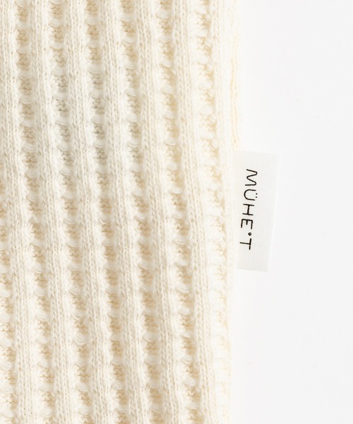 MUHET（ミュエータ）の「ワッフルポロシャツ（ポロシャツ・レディース・ネイビー/アイボリー/杢グレー・MEDIUM/X-LARGE）」の18枚目の写真