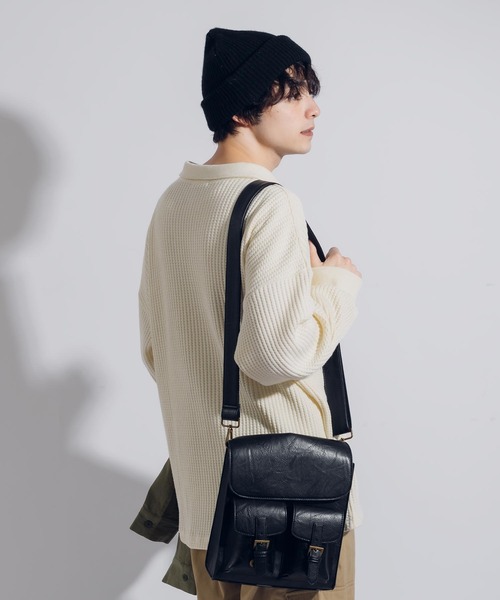 MUHET（ミュエータ）の「ワッフルポロシャツ（ポロシャツ・レディース・ネイビー/アイボリー/杢グレー・MEDIUM/X-LARGE）」の15枚目の写真