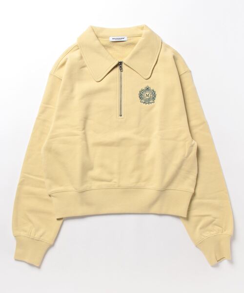 MAGPIEROBIN(マグパイロビン)の「MAGPIE ROBIN/ロゴハーフZIPスウェット 2197554(スウェット・レディース・ライトグレー/チャコール/イエロー・FREE)」の14枚目の写真