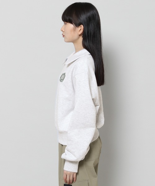 MAGPIEROBIN(マグパイロビン)の「MAGPIE ROBIN/ロゴハーフZIPスウェット 2197554(スウェット・レディース・ライトグレー/チャコール/イエロー・FREE)」の18枚目の写真