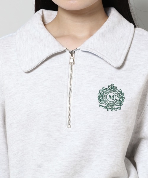 MAGPIEROBIN(マグパイロビン)の「MAGPIE ROBIN/ロゴハーフZIPスウェット 2197554(スウェット・レディース・ライトグレー/チャコール/イエロー・FREE)」の21枚目の写真