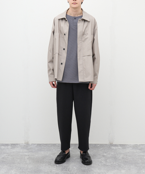 STILL BY HAND(スティルバイハンド)の「【STILL BY HAND / スティルバイハンド】ポンチイージーパンツ CS02231(スラックス・メンズ・チャコールグレー/ブラック・44/46)」の9枚目の写真