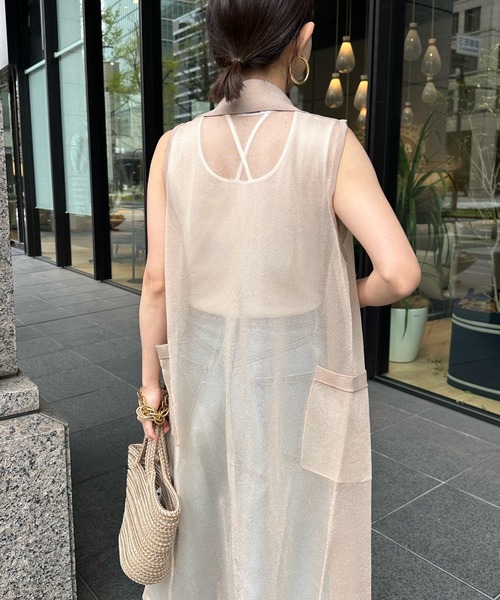 DouDou（ドゥドゥ）の「【WEB限定】シアーロングジレ（ベスト）」 - WEAR
