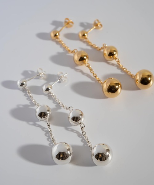 Ops.（オプス）の「ピアス 揺れる ロング シンプル シルバー925 金属アレルギー対応【BAO バオ】（ピアス（両耳用）・レディース・イエローゴールド/シルバー・ONE SIZE）」の18枚目の写真
