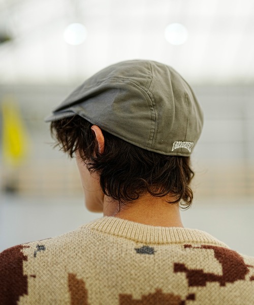 THRASHER（スラッシャー）の「THRASHER/スラッシャー ハンチング ロゴ刺繍 23TH-Z01（ハンチング/ベレー帽・メンズ・ブラック/グレー・FREE）」の12枚目の写真