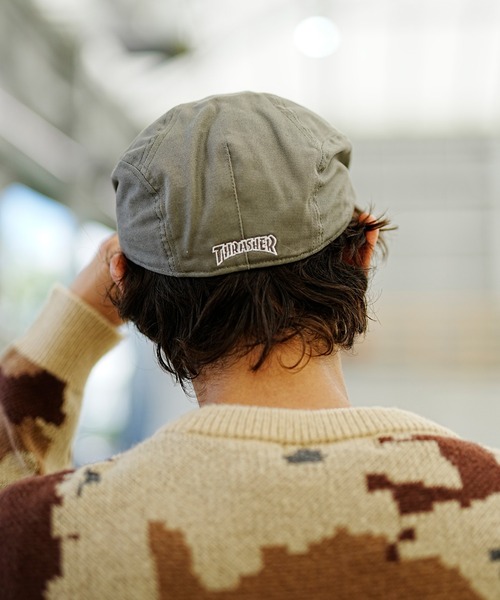 THRASHER（スラッシャー）の「THRASHER/スラッシャー ハンチング ロゴ刺繍 23TH-Z01（ハンチング/ベレー帽・メンズ・ブラック/グレー・FREE）」の14枚目の写真