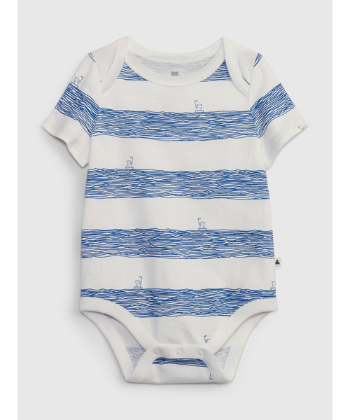 GAP（ギャップ）の「ブラナンフェイバリット ボディシャツ (ベビー)（ロンパース・キッズ・マルチ/ブルー・12-18M/6-12M/18-24M/3-6M/0-3M）」の4枚目の写真
