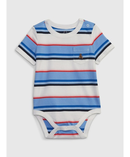 GAP（ギャップ）の「ブラナンフェイバリット ボディシャツ (ベビー)（ロンパース・キッズ・マルチ/ブルー・12-18M/6-12M/18-24M/3-6M/0-3M）」の2枚目の写真