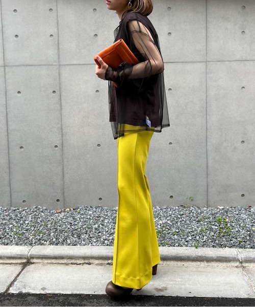 mi via loca（ミヴィアロカ）の「チュールバンドカラーシャツ（シャツ/ブラウス・レディース・ブラック/オフホワイト/ブルーグリーン・FREE）」の19枚目の写真