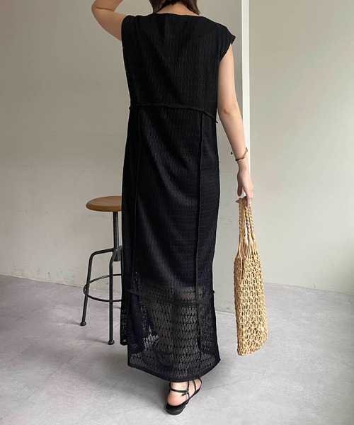 AGAWD（アガウド）の「〈AgAwd/アガウド〉メッシュブロッキングワンピース（ワンピース・レディース・ブラック/ベージュ・FREE）」の17枚目の写真