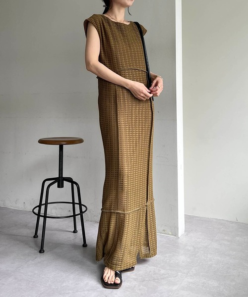 AGAWD（アガウド）の「〈AgAwd/アガウド〉メッシュブロッキングワンピース（ワンピース・レディース・ブラック/ベージュ・FREE）」の15枚目の写真