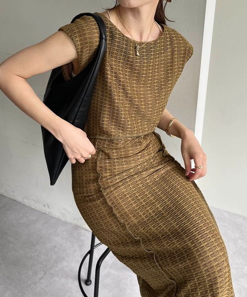 AGAWD（アガウド）の「〈AgAwd/アガウド〉メッシュブロッキングワンピース（ワンピース・レディース・ブラック/ベージュ・FREE）」の21枚目の写真