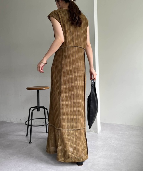 AGAWD（アガウド）の「〈AgAwd/アガウド〉メッシュブロッキングワンピース（ワンピース・レディース・ブラック/ベージュ・FREE）」の18枚目の写真