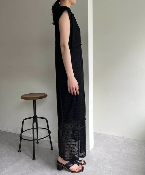 AGAWD（アガウド）の「〈AgAwd/アガウド〉メッシュブロッキングワンピース（ワンピース・レディース・ブラック/ベージュ・FREE）」の7枚目の写真