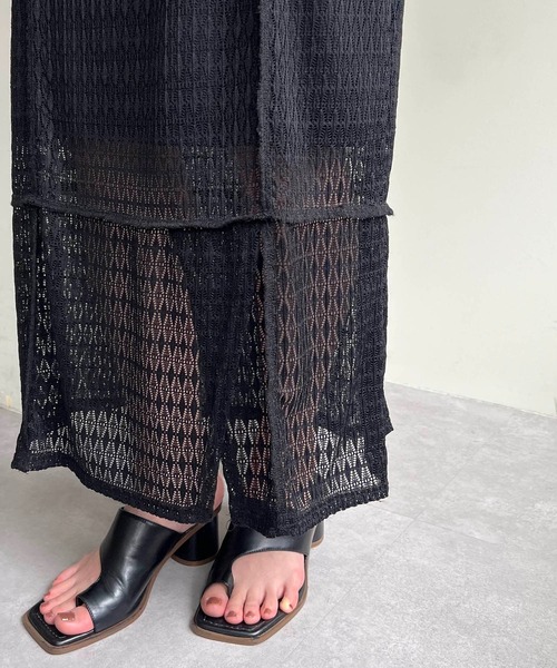 AGAWD（アガウド）の「〈AgAwd/アガウド〉メッシュブロッキングワンピース（ワンピース・レディース・ブラック/ベージュ・FREE）」の13枚目の写真