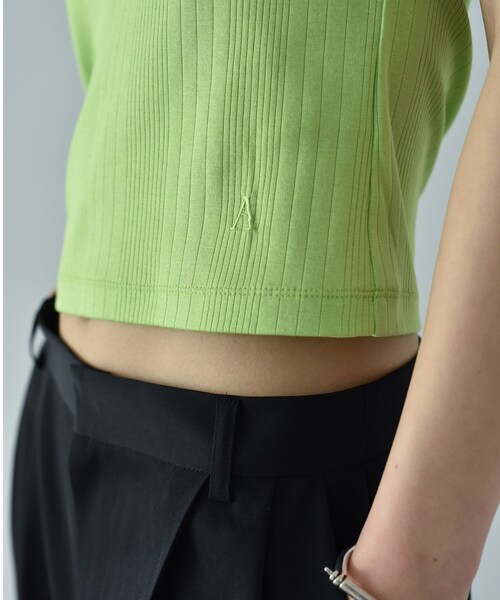 CODE A（コードエー）の「2way ribbon tops（Tシャツ/カットソー・レディース・黄緑系/ブラック・00）」の15枚目の写真