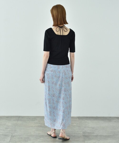 CODE A（コードエー）の「2way ribbon tops（Tシャツ/カットソー・レディース・黄緑系/ブラック・00）」の17枚目の写真