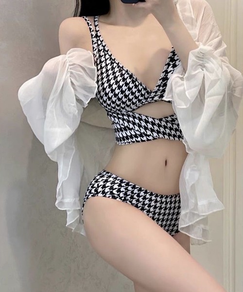 セール】千鳥柄 ビキニ 2点セット水着（水着）｜gossip！ロサンゼルス