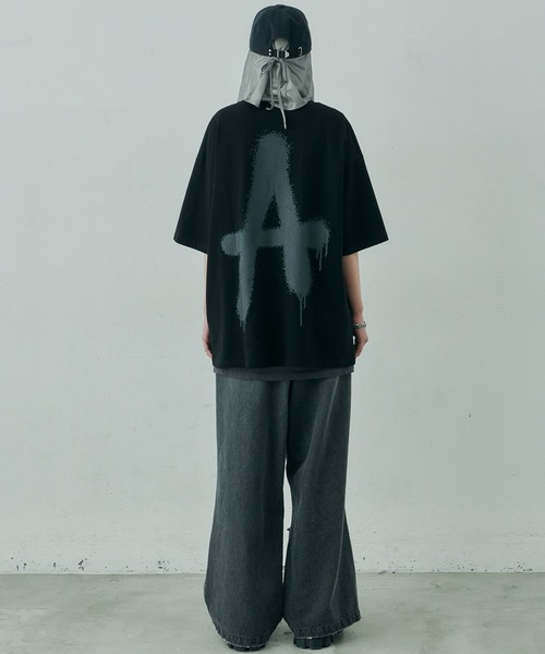 AIVER A ブラックS/SビッグTEE（Tシャツ/カットソー）｜AIVER