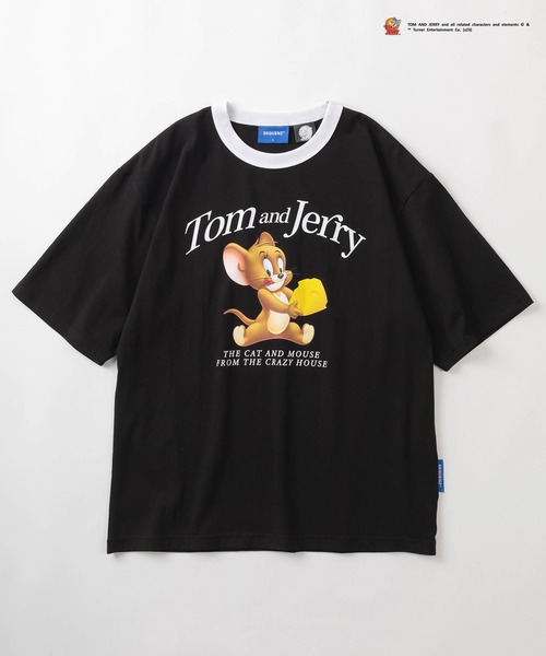 Tom&Jerry(トムアンドジェリー)の「【TOM&JERRY/トムとジェリー】ビッグフォト 3Dタッチ レトロデザイン ビッグシルエット リンガー半袖Tシャツ/ オーバーサイズ(Tシャツ/カットソー・レディース・ブルー/ホワイト×レッド/ホワイト×ブラック/ブラック×ホワイト・S/M/L/XL)」の10枚目の写真