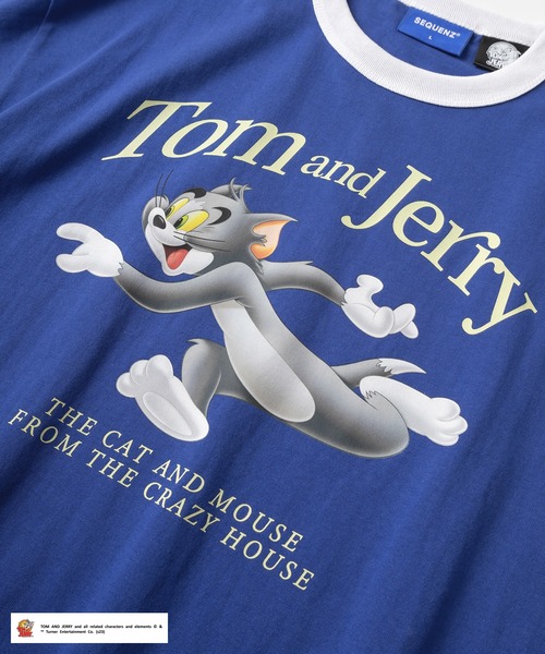 Tom&Jerry(トムアンドジェリー)の「【TOM&JERRY/トムとジェリー】ビッグフォト 3Dタッチ レトロデザイン ビッグシルエット リンガー半袖Tシャツ/ オーバーサイズ(Tシャツ/カットソー・レディース・ブルー/ホワイト×レッド/ホワイト×ブラック/ブラック×ホワイト・S/M/L/XL)」の6枚目の写真