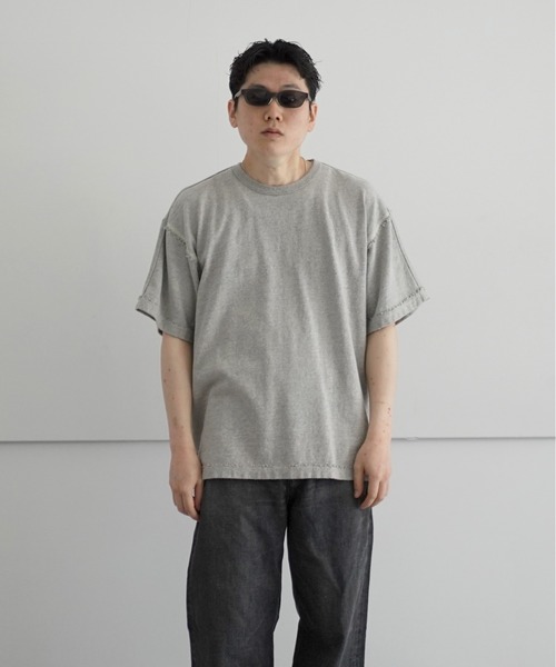 ETHOS（エトス）の「ETHOS IN SIDE OUT CUT（Tシャツ/カットソー・メンズ・グレー/レッド/ネイビー・3/2）」の2枚目の写真