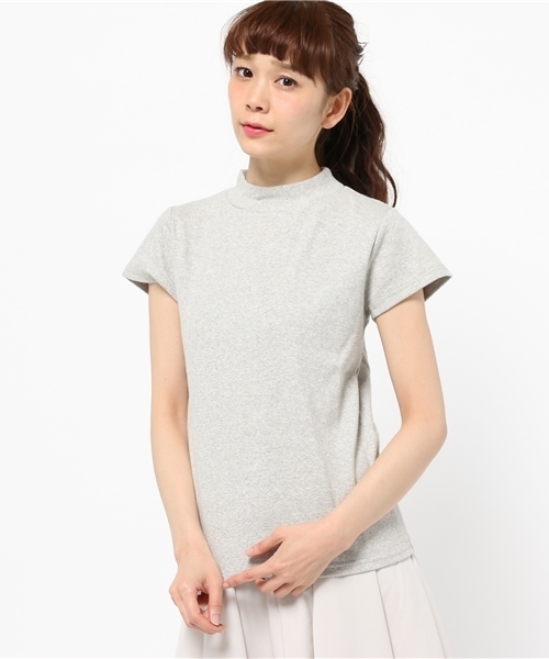 Chico（チコ）の「テレコハイネックフレンチT（Tシャツ/カットソー・レディース・モスグリーン/ホワイト/グレー・FREE）」の12枚目の写真