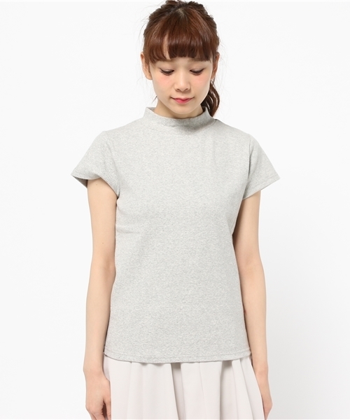 Chico（チコ）の「テレコハイネックフレンチT（Tシャツ/カットソー・レディース・モスグリーン/ホワイト/グレー・FREE）」の7枚目の写真