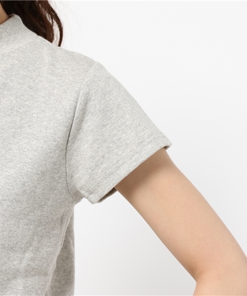 Chico（チコ）の「テレコハイネックフレンチT（Tシャツ/カットソー・レディース・モスグリーン/ホワイト/グレー・FREE）」の4枚目の写真