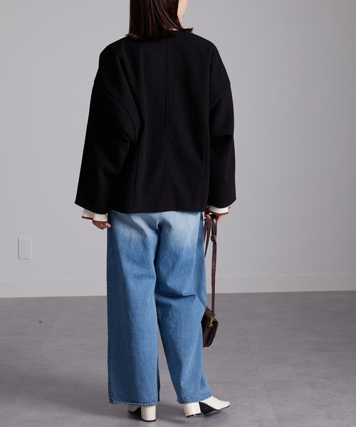 RANAN（ラナン）の「ウールライクコクーンシルエットコート（その他アウター・レディース・ベージュ系1/ブルー/ブラック・L/LL/M）」の10枚目の写真