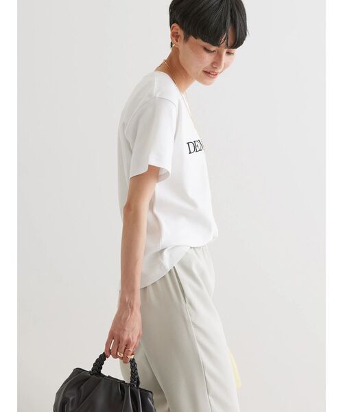 AMERICAN HOLIC（アメリカンホリック）の「刺繍ロゴカットプルオーバー（Tシャツ/カットソー・レディース・オフホワイト/ブラック・L/M）」の7枚目の写真