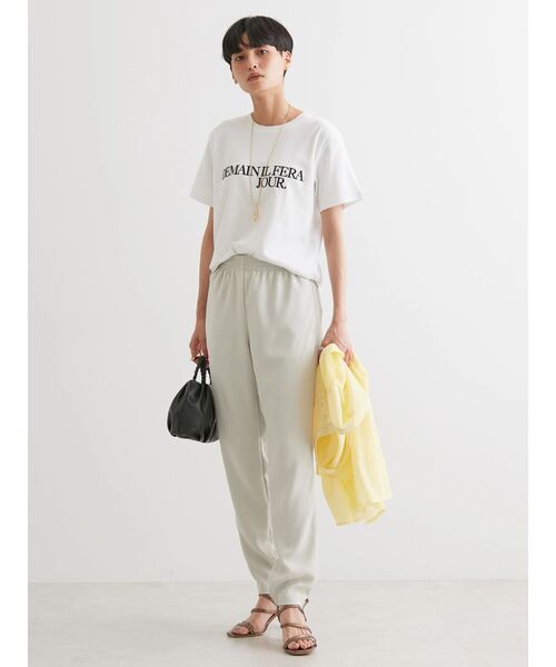 AMERICAN HOLIC（アメリカンホリック）の「刺繍ロゴカットプルオーバー（Tシャツ/カットソー・レディース・オフホワイト/ブラック・L/M）」の11枚目の写真