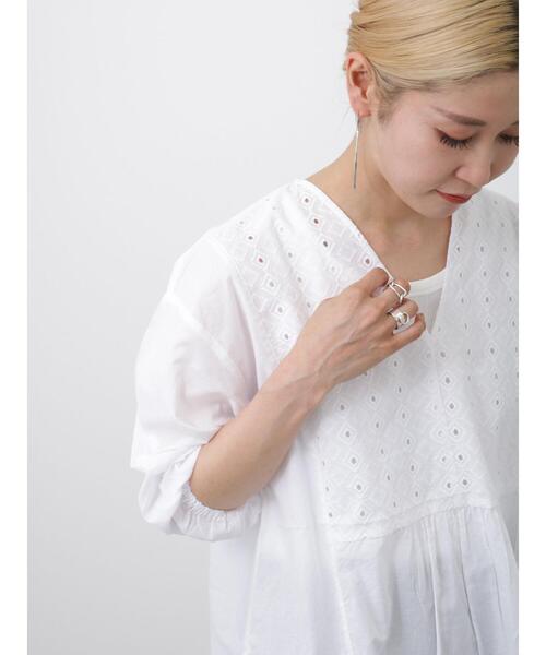 Samansa Mos2 blue（サマンサモスモスブルー）の「◎刺繍ブラウス