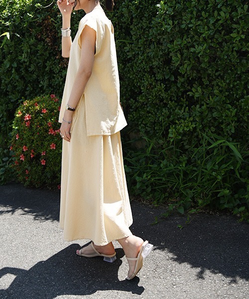 and it_(アンドイット)の「コットンリネンナチュラルセットアップ(セットアップ・レディース・ダークネイビー/キャメル/ナチュラル・L/M)」の18枚目の写真