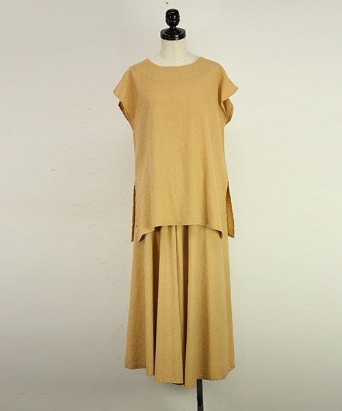 and it_(アンドイット)の「コットンリネンナチュラルセットアップ(セットアップ・レディース・ダークネイビー/キャメル/ナチュラル・L/M)」の15枚目の写真