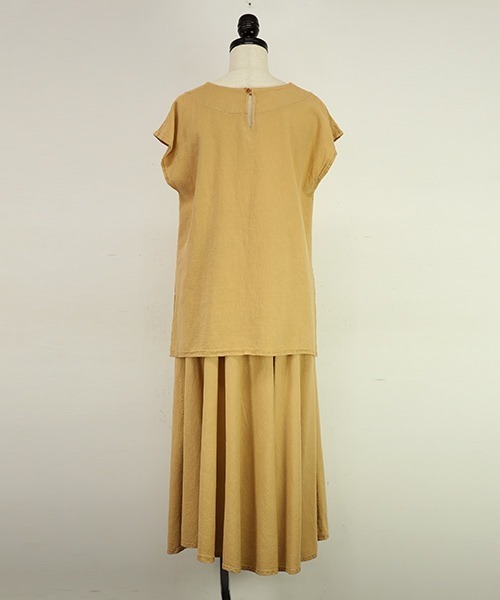 and it_(アンドイット)の「コットンリネンナチュラルセットアップ(セットアップ・レディース・ダークネイビー/キャメル/ナチュラル・L/M)」の9枚目の写真