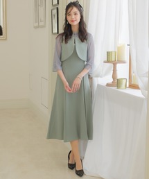 2Wayトップス パーティー ドレス お呼ばれ ミモレ丈&七分袖 結婚式 フォーマル オケージョンドレス 二次会 成人式 同窓会 謝恩会 20代 30代