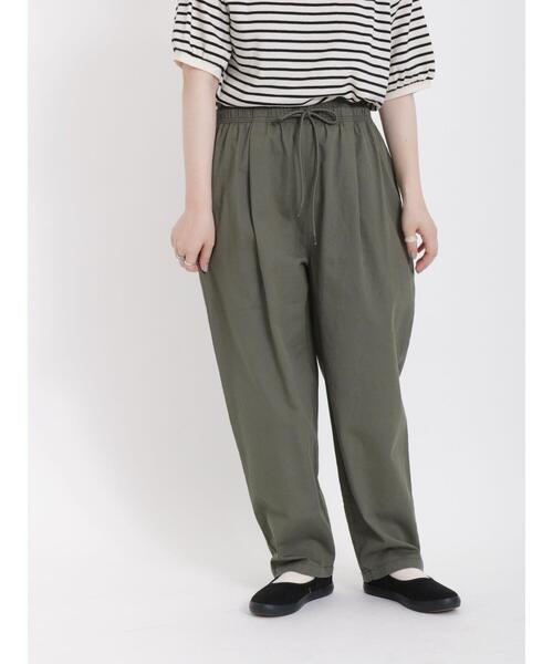 Samansa Mos2（サマンサ モスモス）の「配色ステッチツイルシェフパンツ（その他パンツ・レディース・ベージュ/モカ/カーキ・F）」の3枚目の写真