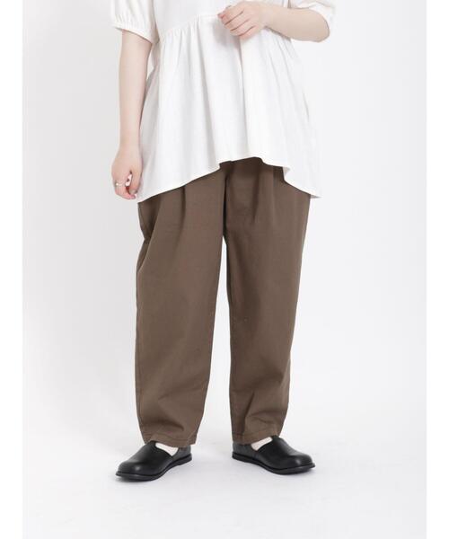 Samansa Mos2（サマンサ モスモス）の「配色ステッチツイルシェフパンツ（その他パンツ・レディース・ベージュ/モカ/カーキ・F）」の2枚目の写真