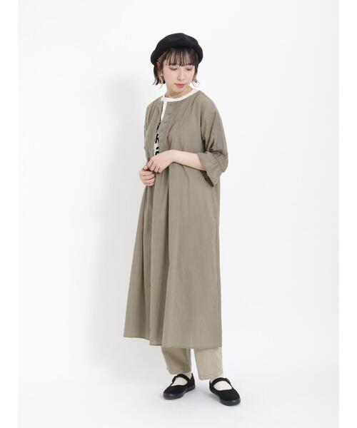 Samansa Mos2（サマンサ モスモス）の「配色ステッチツイルシェフパンツ（その他パンツ・レディース・ベージュ/モカ/カーキ・F）」の13枚目の写真