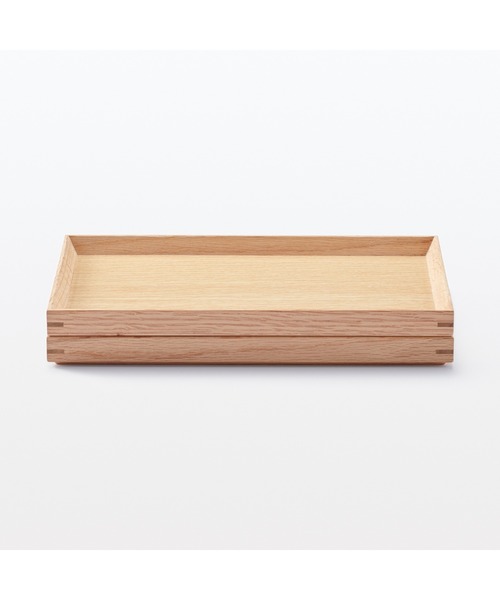 無印良品（ムジルシリョウヒン）の「木製　角型トレー　約幅２７×奥行１９×高さ２ｃｍ（ランチョンマット/テーブルウェア・メンズ・ナチュラル・FREE）」の5枚目の写真