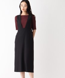 OPAQUE.CLIP | サイドボタンジャンパースカート【洗濯機洗い可/イージーケア】(スカート)