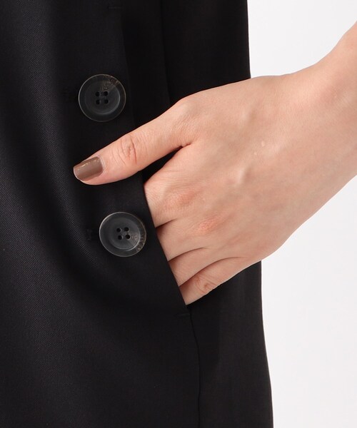 OPAQUE.CLIP（オペークドットクリップ）の「◆サイドボタンジャンパースカート【洗濯機洗い可／イージーケア】（スカート・レディース・サンドベージュ/ブラック・40/38）」の17枚目の写真