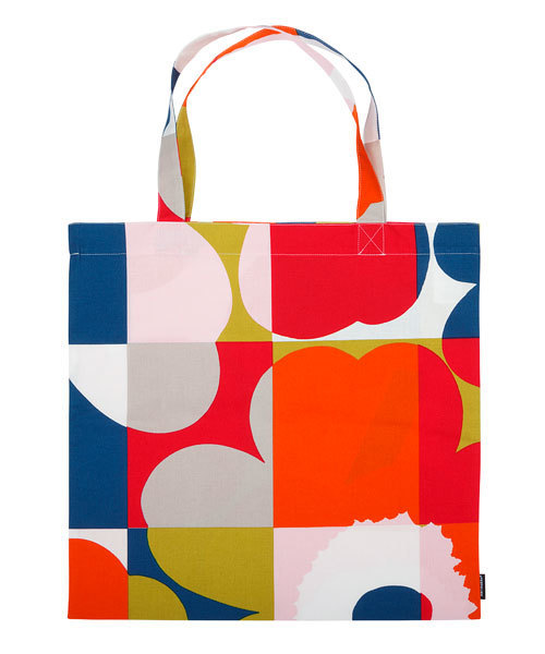 marimekko（マリメッコ）の「RUUTU-Unikko / BAG（エコバッグ/サブバッグ・レディース・ブラック/レッド/ピンク/グリーン/ブルー・FREE）」の5枚目の写真