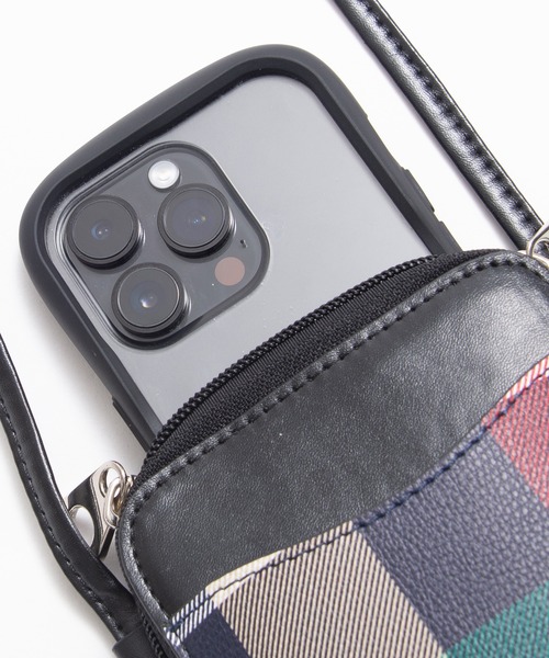 Arnold Palmer（アーノルドパーマー）の「ビッグパーマーチェック スマホショルダー（ショルダーバッグ・レディース・ブラック/ベージュ・F）」の10枚目の写真