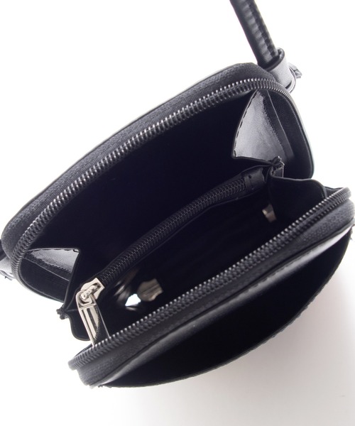 Arnold Palmer（アーノルドパーマー）の「ビッグパーマーチェック スマホショルダー（ショルダーバッグ・レディース・ブラック/ベージュ・F）」の13枚目の写真